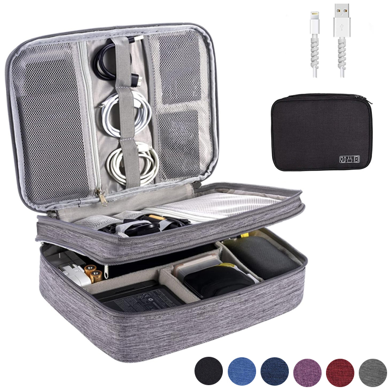 Electronics And Gadgets With I - กระเป๋าเก็บดิจิตอลแบบพกพา USB Gadget กันน้ํา CABLE Organizer