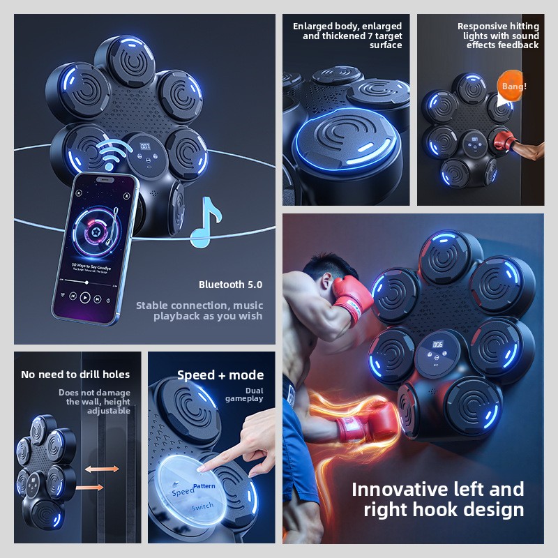 Electronics For Home - เครื่องชกมวยอัจฉริยะแนวตั้ง ปี 2026 สำหรับฝึกซ้อมที่บ้าน เป้าติดผนัง อิเล็กทรอนิกส์