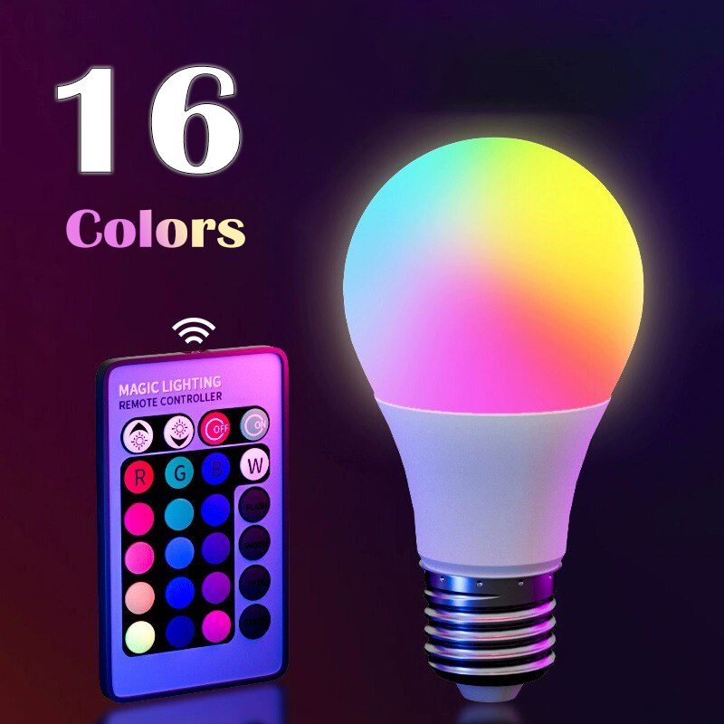 Electronics Gadgets For Home - E27 220V 16 สี RGB หลอดไฟ