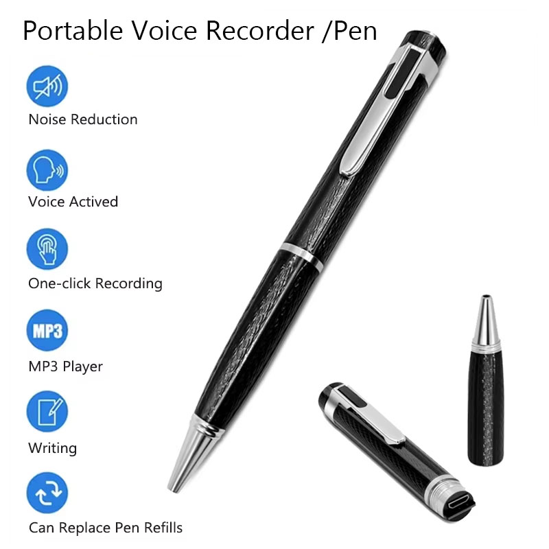 Voice Recorder Pen - เครื่องบันทึกเสียงดิจิตอลแบบพกพามืออาชีพการเขียนบันทึกเสียงปากกาลดเสียงรบกวนเครื่องอัดเสียงสําหรับการประชุมทางธุรกิจ