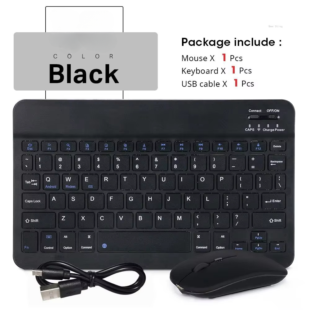 Wireless Keyboard Mini - แป้นพิมพ์บลูทูธภาษาฮีบรู 10 นิ้วสำหรับไอแพดแอร์โปร 9 10 ไร้สายมินิคีย์บอร์ดแบบชาร์จไฟได้สำหรับโทรศัพท์แท็บเล็ตแล็ปท็อปสากล