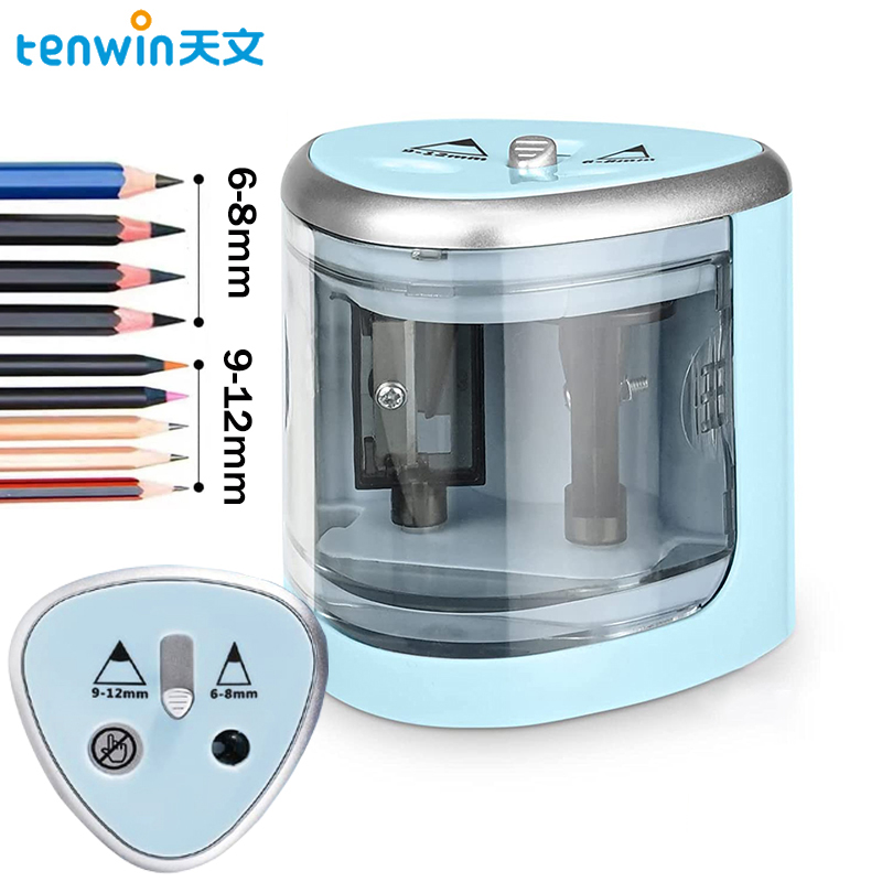 Electronics Gadgets For Home - Tenwin ใหม่สองหลุมไฟฟ้าอัตโนมัติกบเหลาดินสอสวิทช์กบเหลาดินสอ Home Office เครื่องเขียนโรงเรียน Art