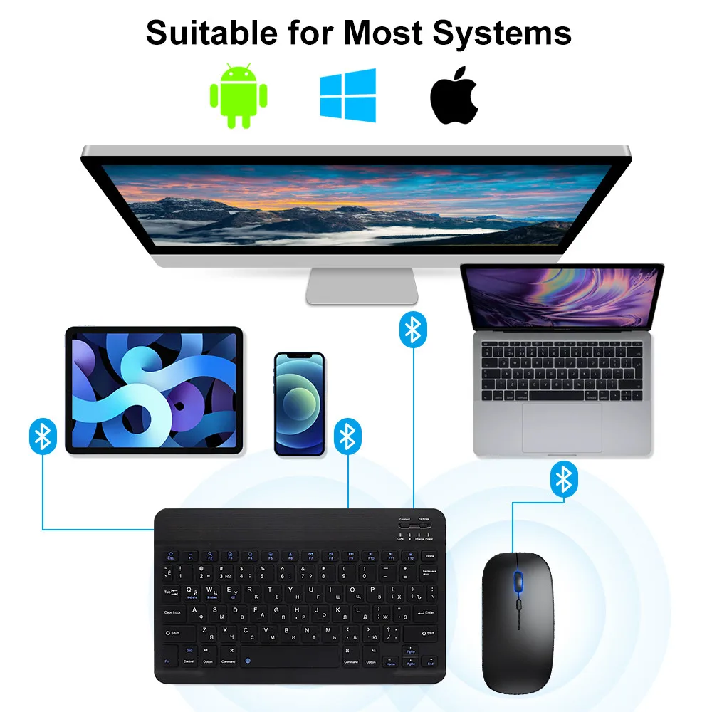 ใหม่ 2025 บลูทูธคีย์บอร์ดไร้สา - Wireless Keyboard Mini บทวิจารณ์และราคา