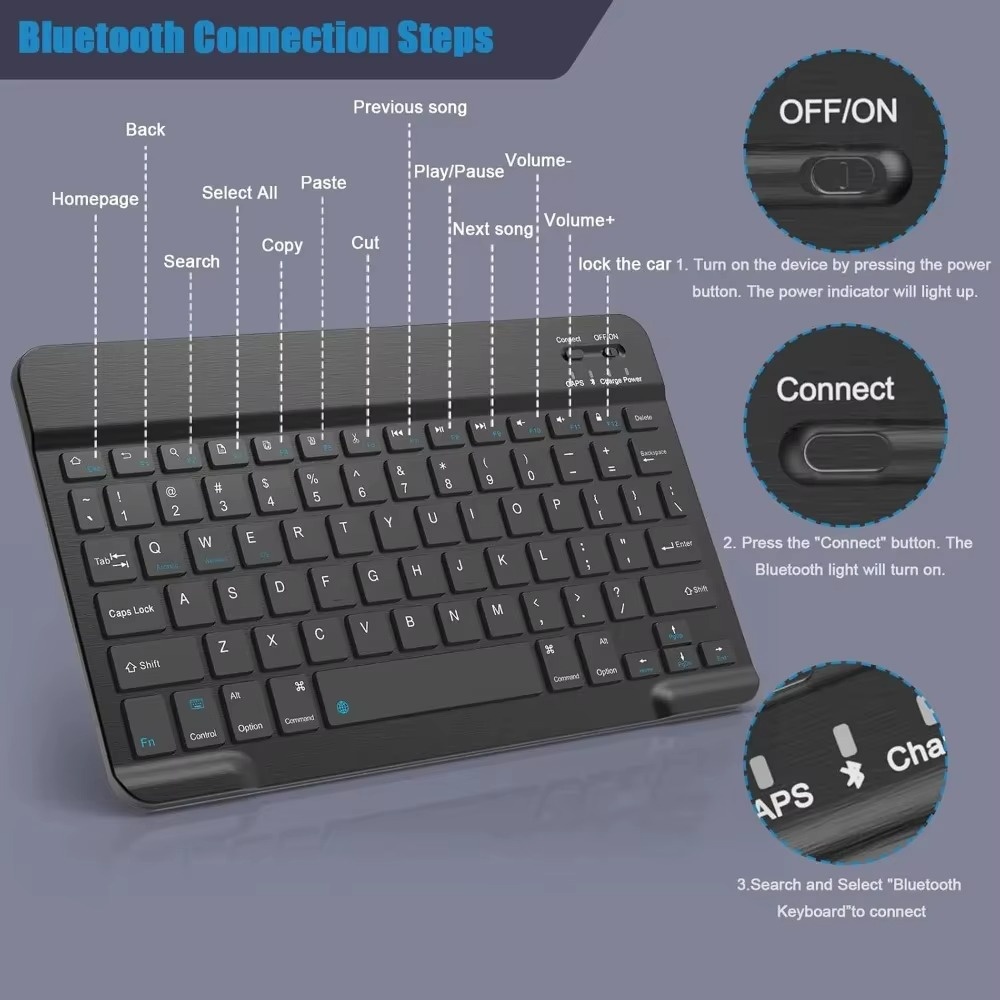 บลูทูธ 5.0 คีย์บอร์ดไร้สาย 200 - Wireless Keyboard Mini บทวิจารณ์และราคา