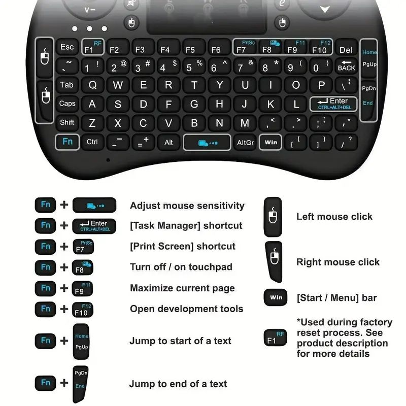 มินิอิงลิชบลูทูธคีย์บอร์ดแบบพก - Wireless Keyboard Mini บทวิจารณ์และราคา