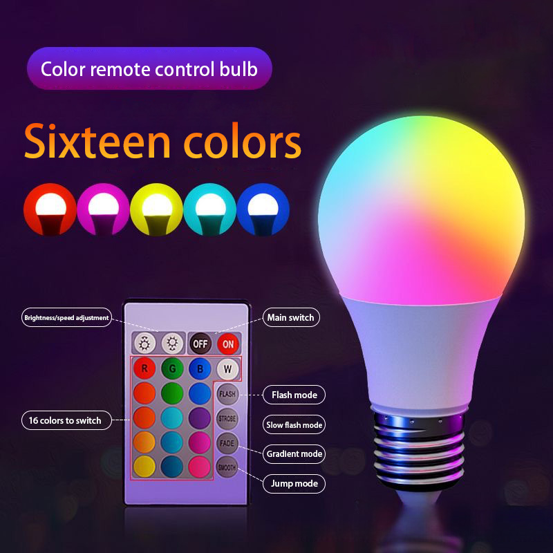 E27 220V 16 สี RGB หลอดไฟ LED  - Electronics Gadgets For Home บทวิจารณ์และราคา