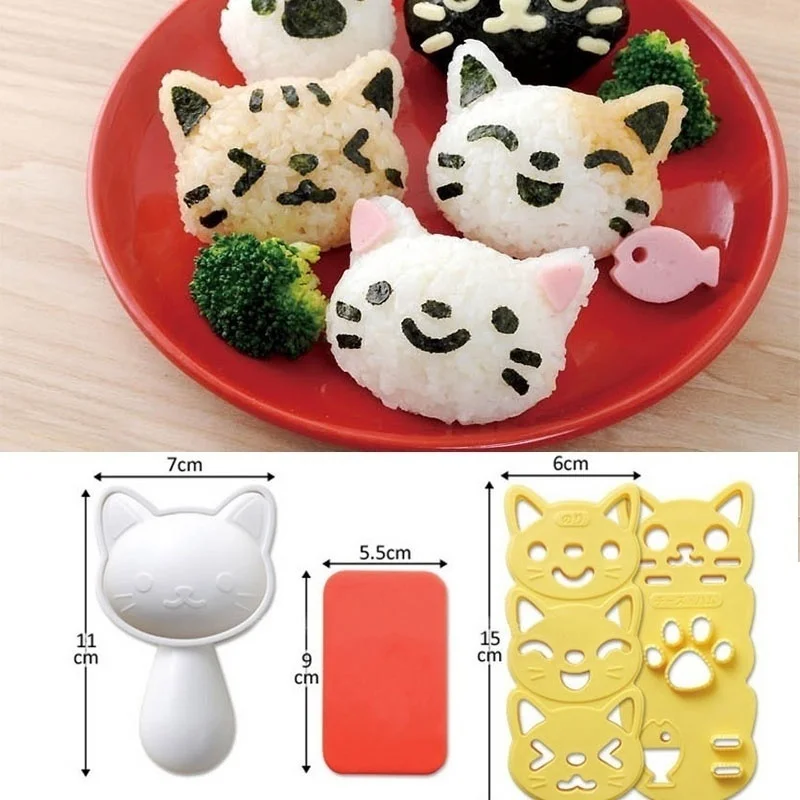1 ชุดซิลิโคนลูกข้าวแม่พิมพ์แมว - Japanese Electronics Gadgets บทวิจารณ์และราคา