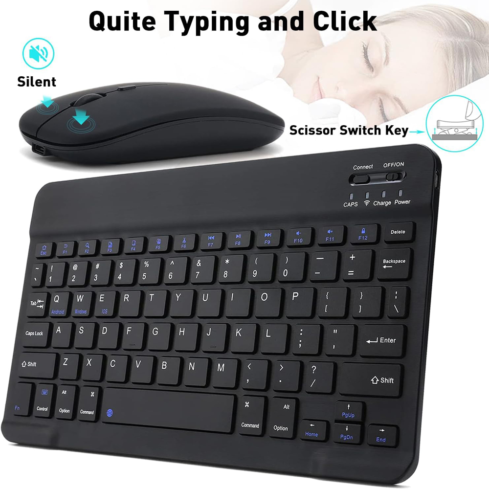 10 นิ้วคีย์บอร์ดไร้สายบลูทูธมิ - Wireless Keyboard Mini บทวิจารณ์และราคา