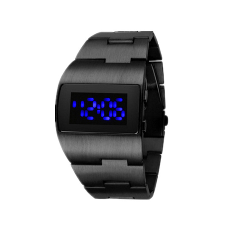 Digital Mens นาฬิกาสีดําสร้อยข - Electronics Gadgets For Men บทวิจารณ์และราคา