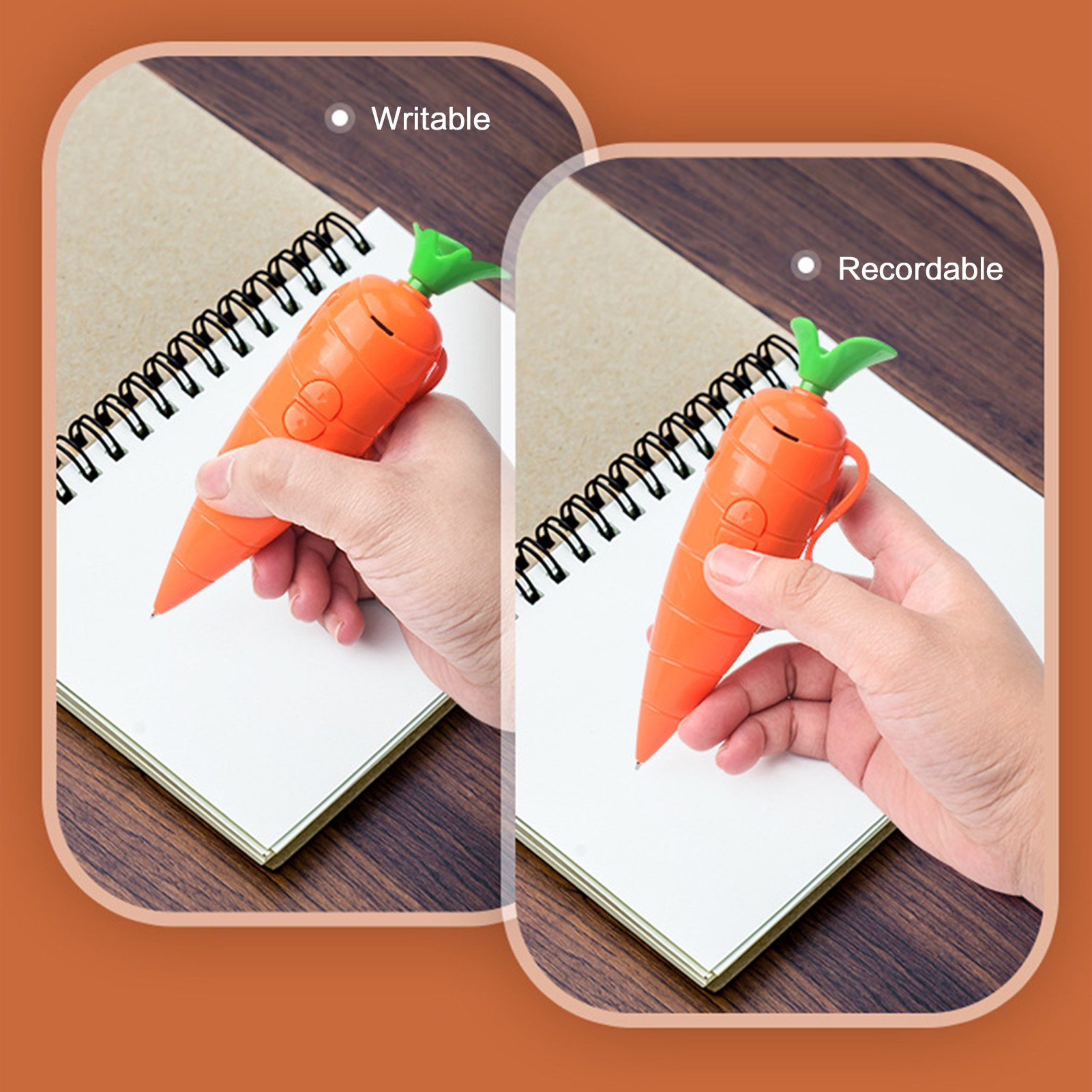 ปากกาบันทึกเสียงรูปแครอท 2-in- - Voice Recorder Pen บทวิจารณ์และราคา