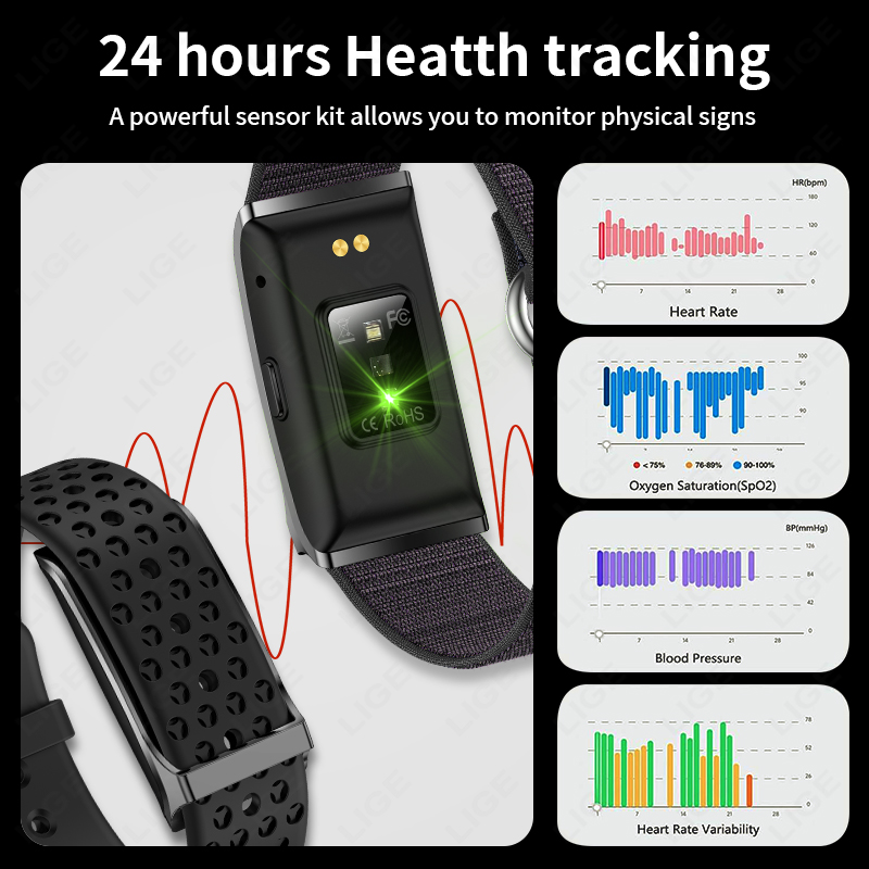 LIGE 100+ สมาร์ทแบนด์ติดตามการ - Electronics Gadgets For Men บทวิจารณ์และราคา