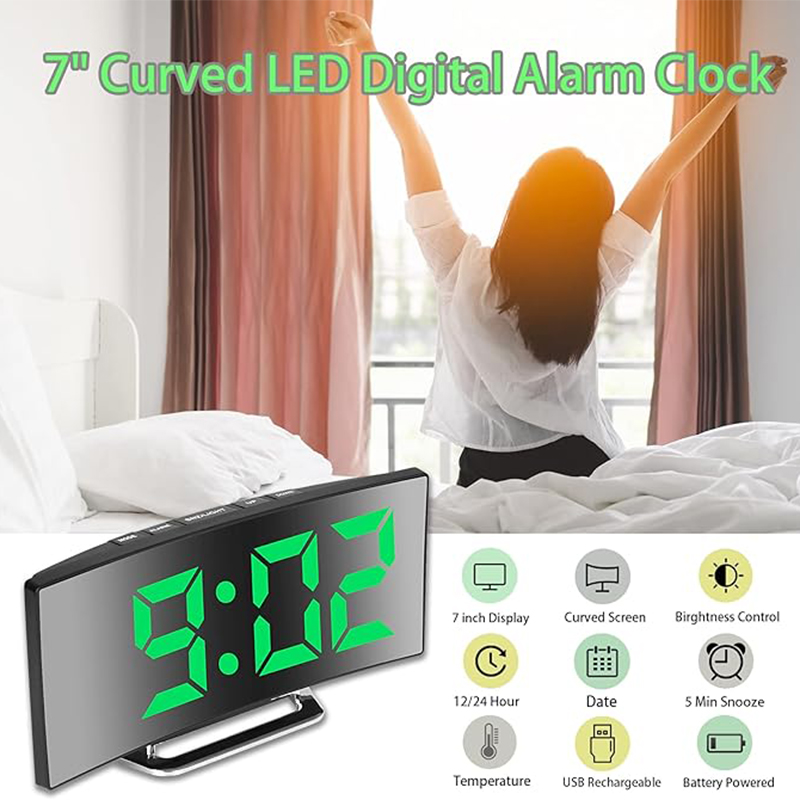 นาฬิกาปลุกดิจิตอล LED หน้าจอโค - Electronics Gadgets For Home บทวิจารณ์และราคา