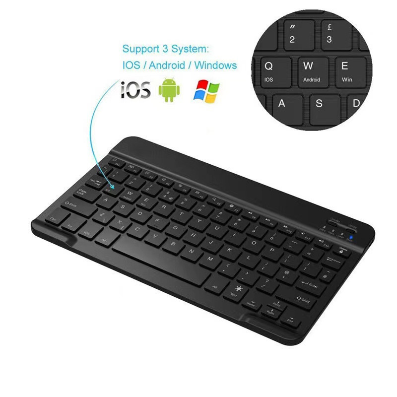 คีย์บอร์ดบลูทูธ RGB 7สีคีย์บอร - Wireless Keyboard Mini บทวิจารณ์และราคา